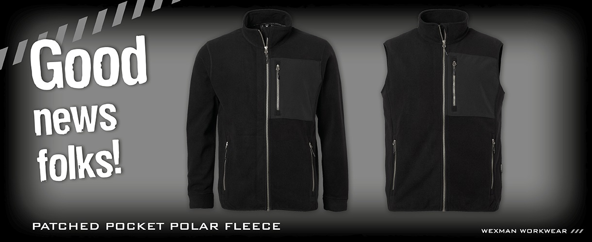 Patch Pocket Polar vest & fleecejacket | Wexman Workwear®