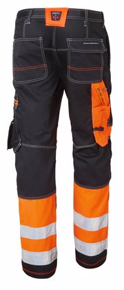 Varselbyxa svart orange baksida
